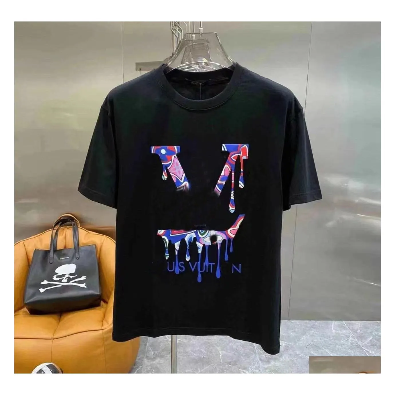 Herr t-shirts 2023Designer tshirt Summer Mens Designer T Shirt Casual Man Womens Tees with Letters Print Short Hidees Top Sell Lux OT2V6