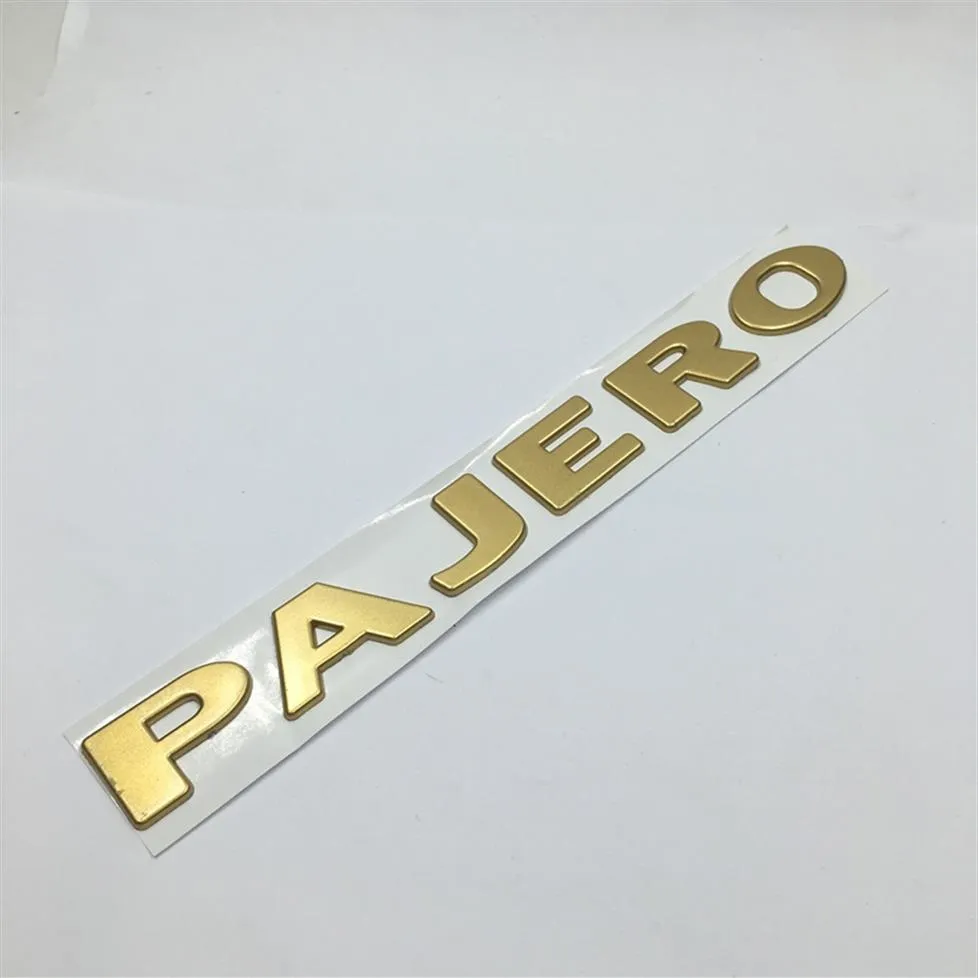 1 Pcs 3D PAJERO ABS Car Emblem Badge Body Side Logo Car Stickers Decal For Mitsubishi274a