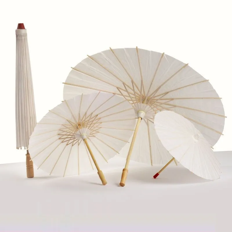 Bridal Wedding Parasols White Paper Umbrellas Beauty Items Chinese Mini Craft Umbrella Diameter 20,30,40,60cm