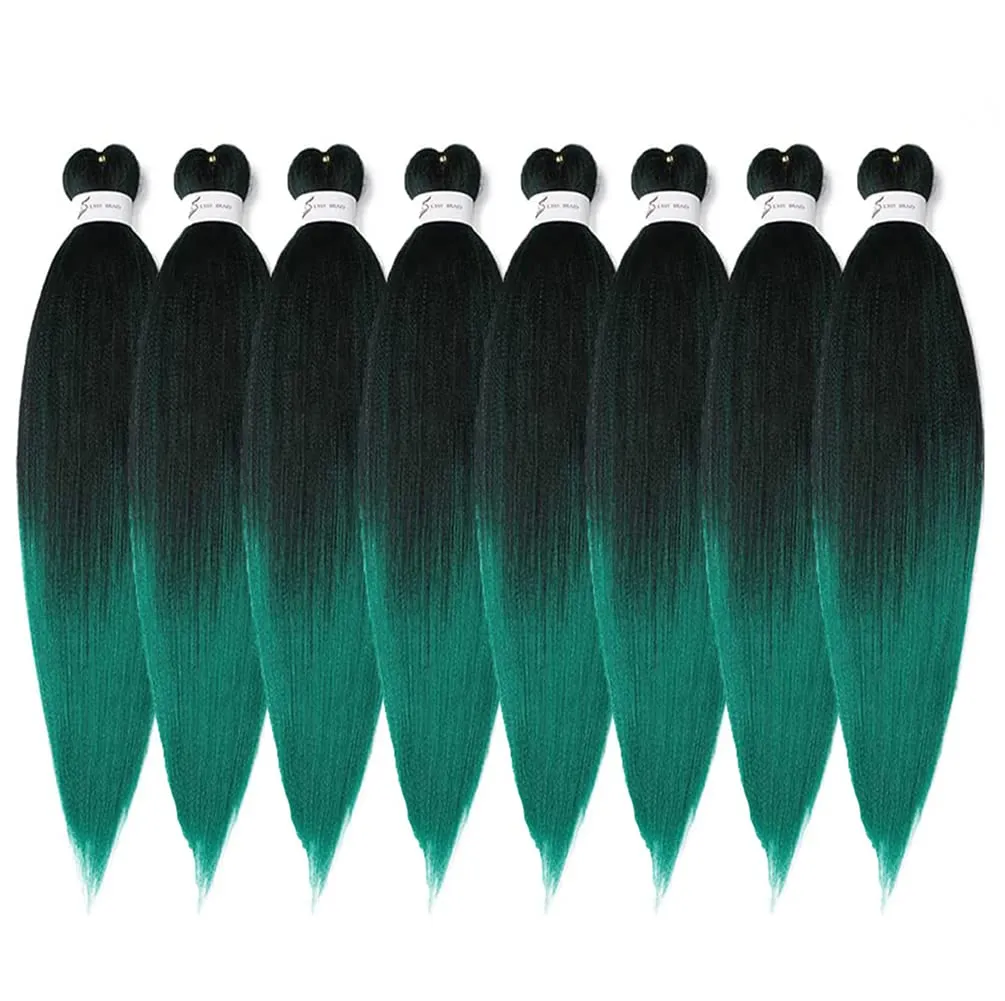 編み髪の編組プリストレッチ26インチ編組髪の合成編組ヘアイージーツイストブレードかぎ針編み髪のお湯の設定プロフェッショナルソフトヤキストレートE1