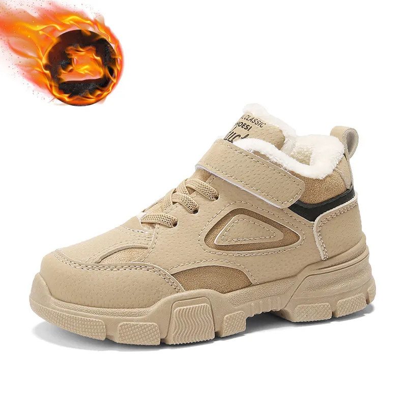 SENAGE Winter Stiefel Kinder Plüsch Verdickt Warme Turnschuhe Kinder Jungen Im Freien Wasserdichte Sport Schuhe Mädchen Beiläufige Laufende Schuhe