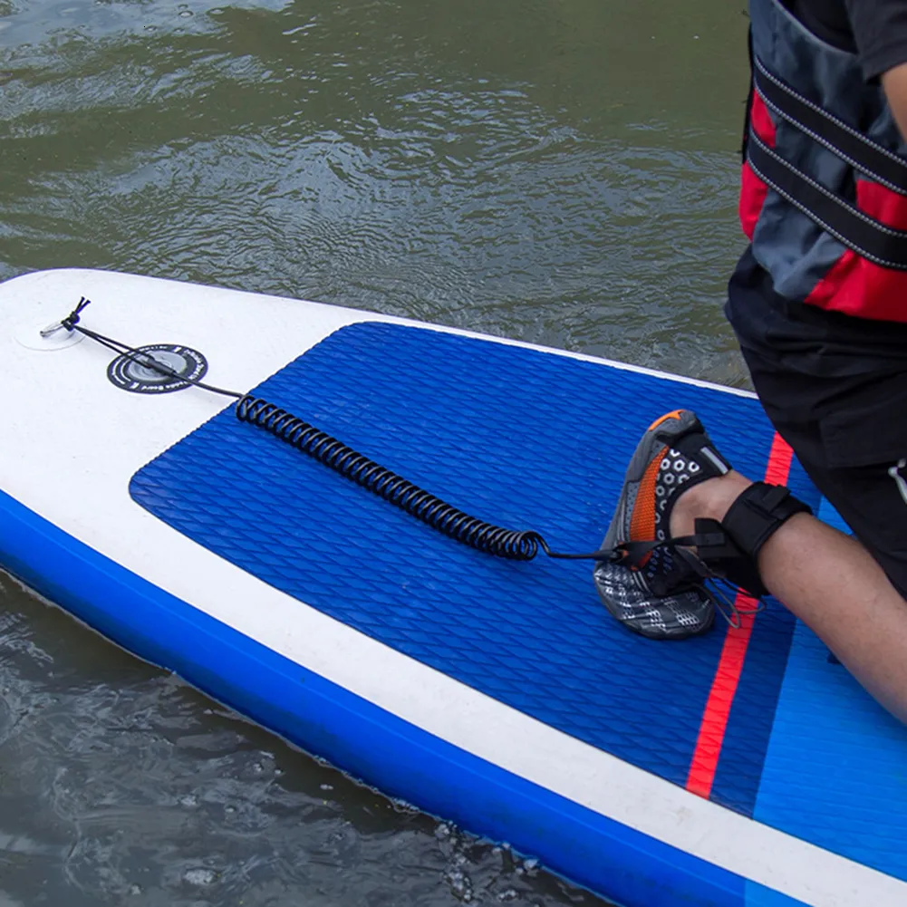 Leash Surf Enroulé 10ft TPU – Laisse De Sécurité Pour Paddle SUP & Planche De Surf – Ultra Flexible