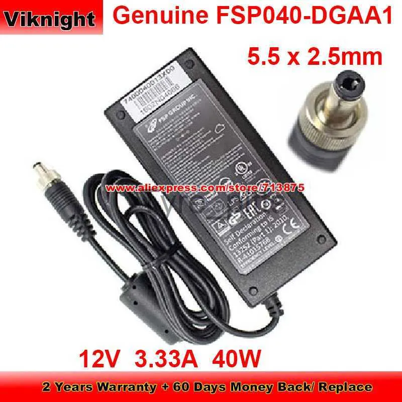 Зарядные устройства подлинный адаптер переменного тока FSP040-DGAA1 12V 3,33A 40 Вт Зарядное устройство для FSP 1519N15091 5,5 x 2,5 мм с созором питания металлического экрана x0729