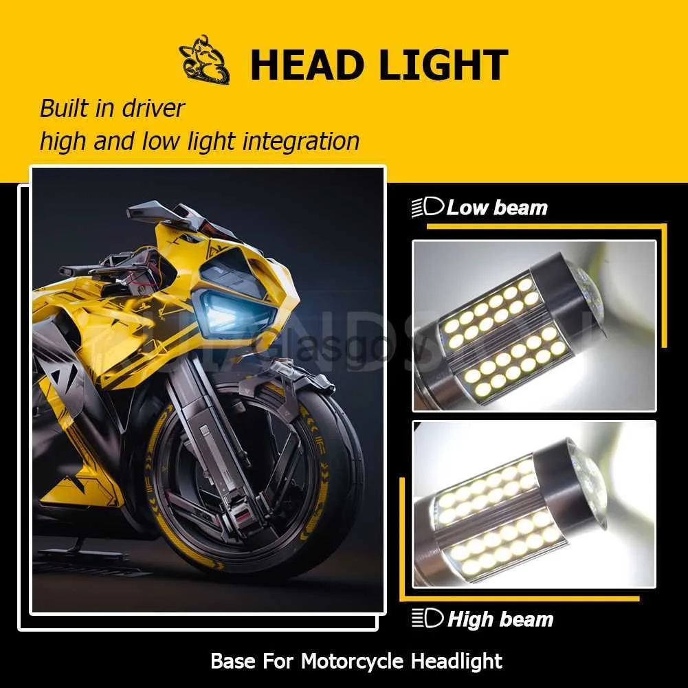Éclairage De Moto BA20D H6 LED Ampoule De Phare De Moto 66 3030 SMD Ampoules  6V 12v Blanc HiLo Moto Moto Cyclomoteur Scooter ATV Lampe X0728 Du 10,67 €
