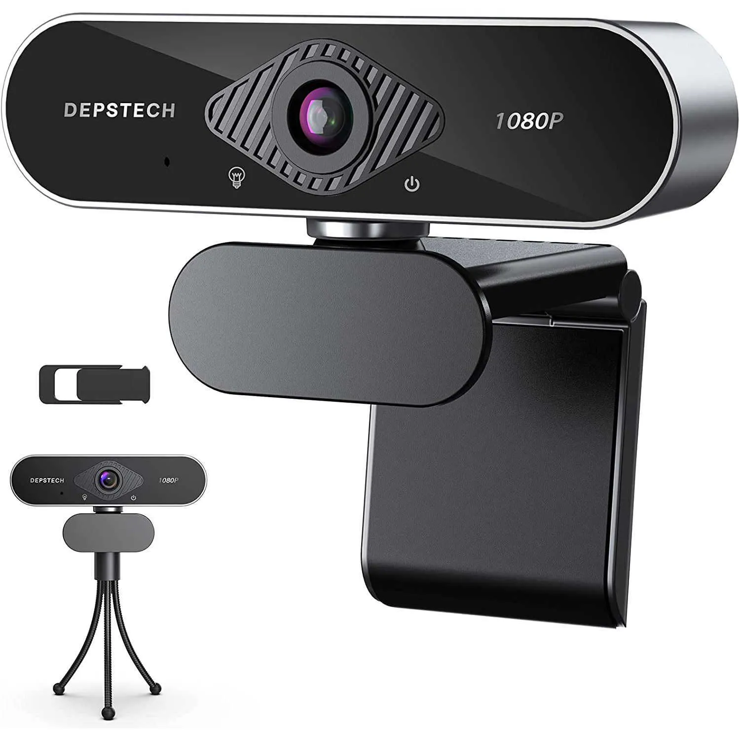 Webcams Webcam avec correction automatique de la lumière 1080P Caméra Web d'ordinateur en streaming pour les jeux de vidéoconférence