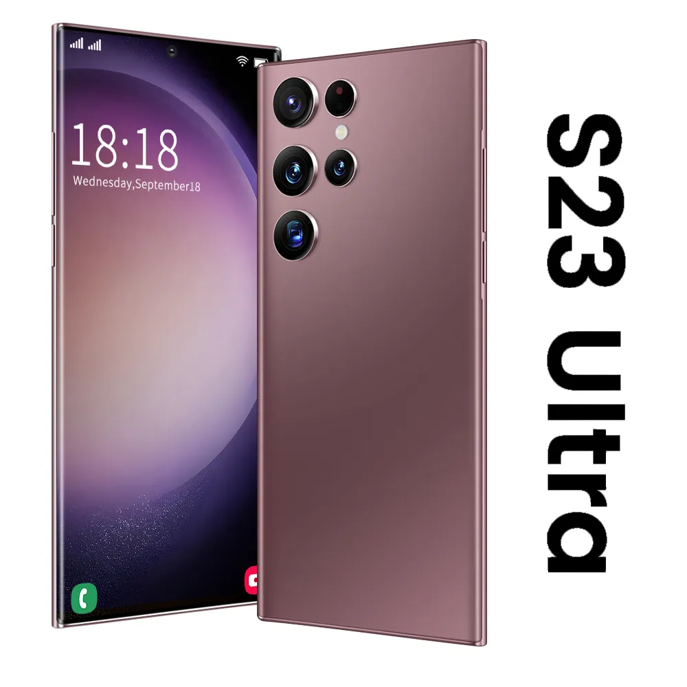6.8 inç Tam Touch S23 Ultra 5G Cep Telefonu 1TB 4G Cep Telefonları Orijinal Yüz Kilidi Açılmış Okta Çekirdek Akıllı Telefon Cep Telefonları Puf