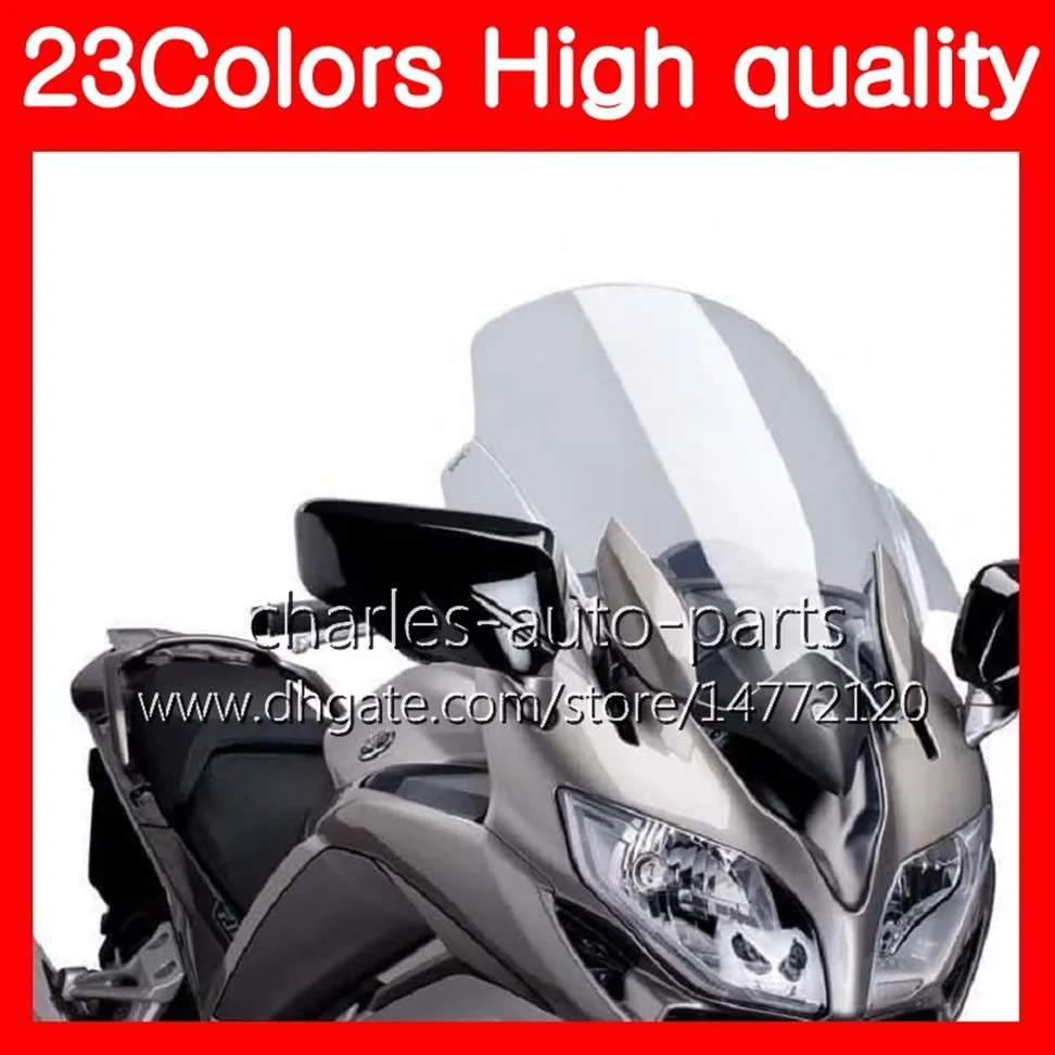 100%Ny motorcykel vindruta för Yamaha FJR1300 06 07 08 09 10 12 FJR 1300 2006 2007 2008 2012 2012 Chrome Black Clear Smoke Wind2229