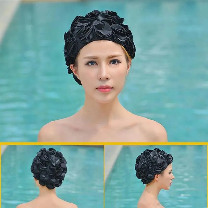 Bonnet de Bain, Bonnets de Bain pour Femme, Bonnet Piscine, Bonnet de  Natation, Bonnet de Bain Piscine, Piscine Baignade Turban, Bonnet de Bain  Tissu