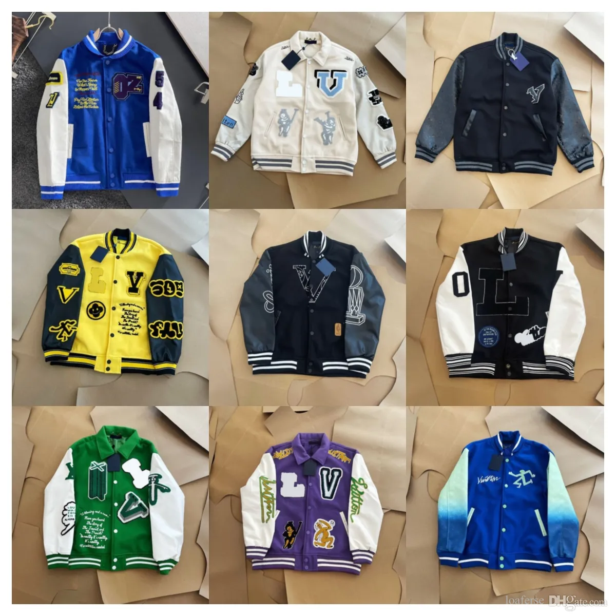 Ny mode baseball kappa enhetlig modejacka singelbröst varma jackor par kvinnor män varsity rockar mäns designer kläder topp d6sg#