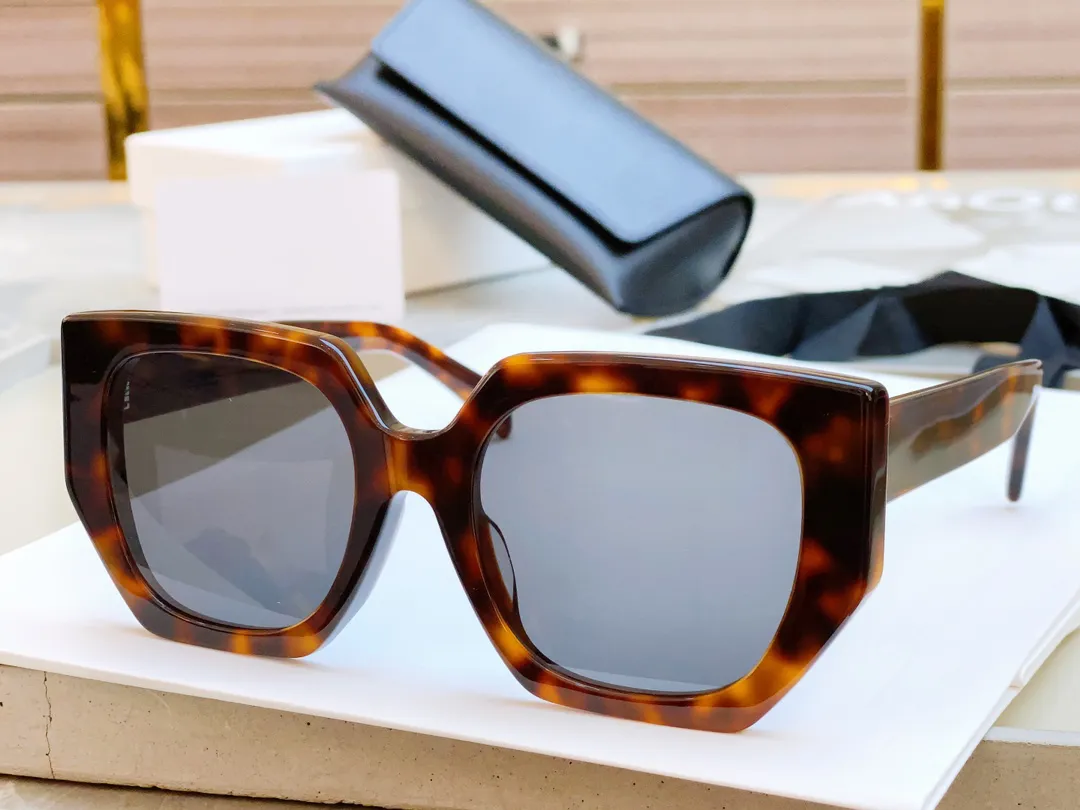 Modedesigner 40239 solglasögon för kvinnor klassiska vintage acetat kvadratformglasögon utomhus elegant mångsidig stil anti-ultraviolet skydd med låda
