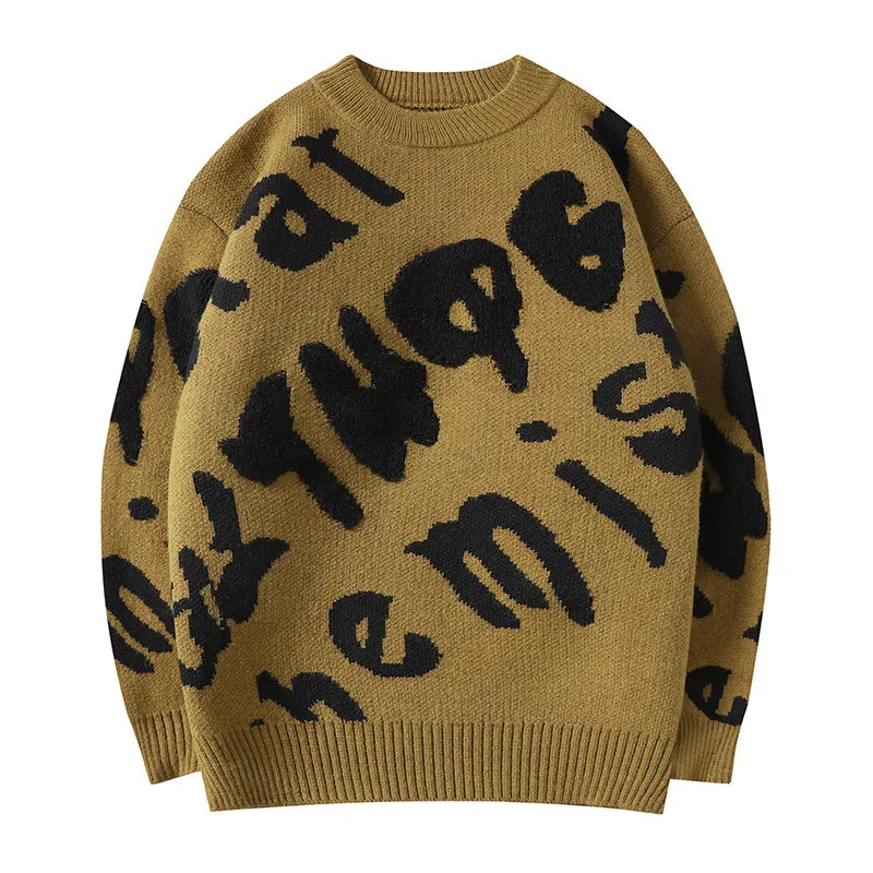 Женский свитер -свитер мужской 2023 год осень и зимняя одежда Толстая молодежная модная марка Печать