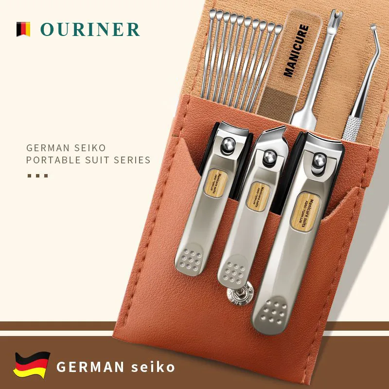 Kit Professionnel Manucure Et Pédicure 18 Pièces - En Acier, Fabrication Allemagne - Non électrique, Manuel - Complet Avec Tous Les Accessoires