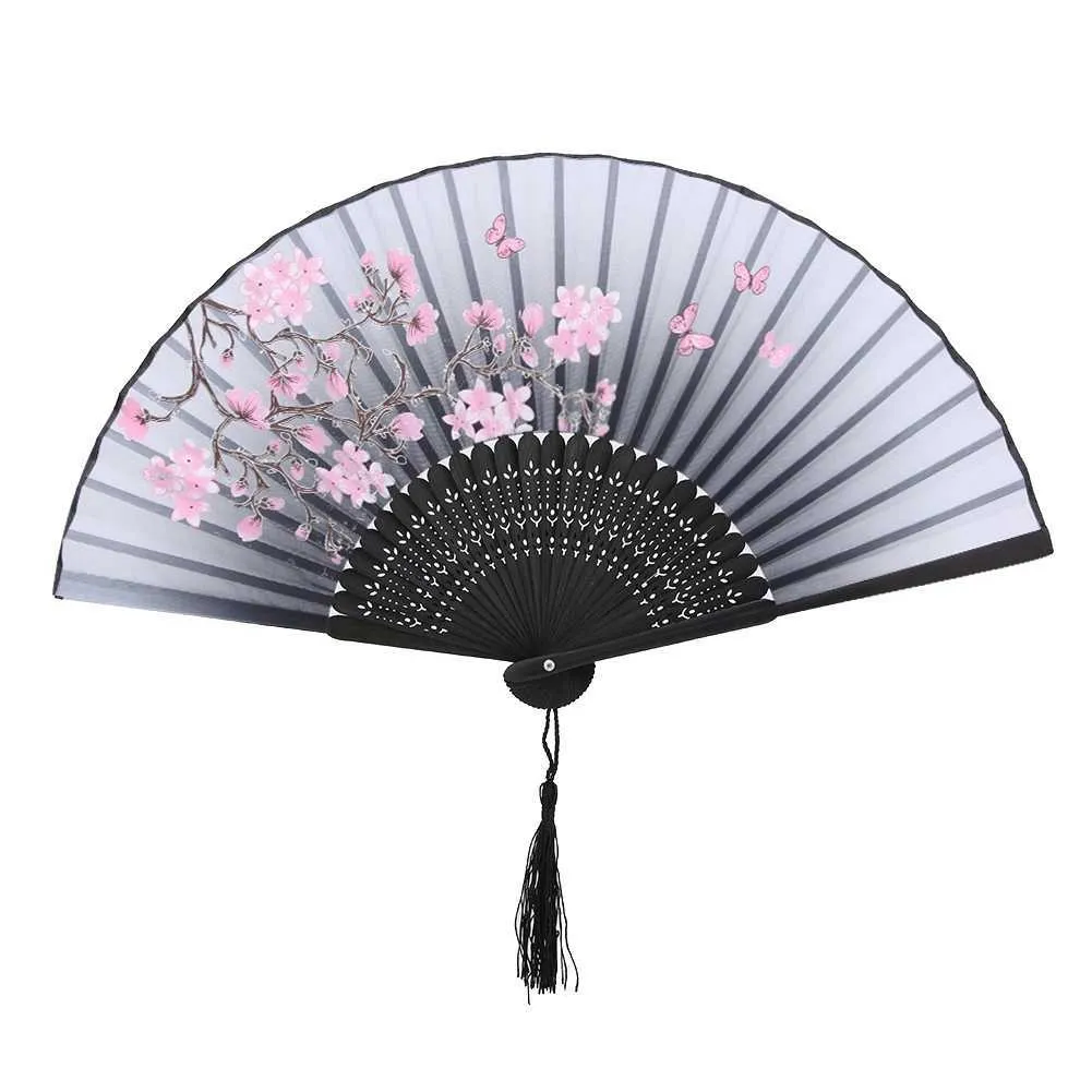 Produtos de estilo chinês ventilador de mão dobrável chinês segurando ventilador de papel ventilador dobrável de madeira presente de casamento decoração para casa