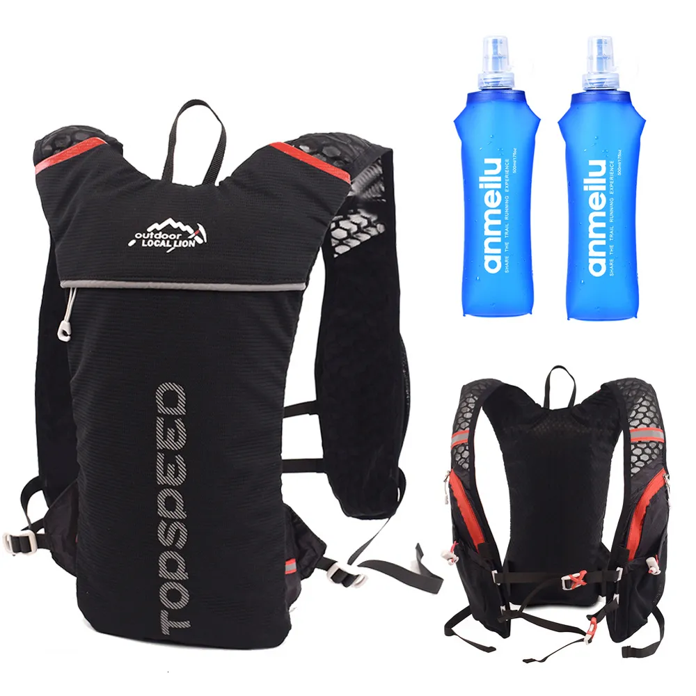 Outdoor-Taschen Ultraleichter Laufrucksack Radfahren Trail Trinkweste Pack Marathon Laufen Fahrrad Rucksack Tasche Sport 500 ml Soft Flask 230727