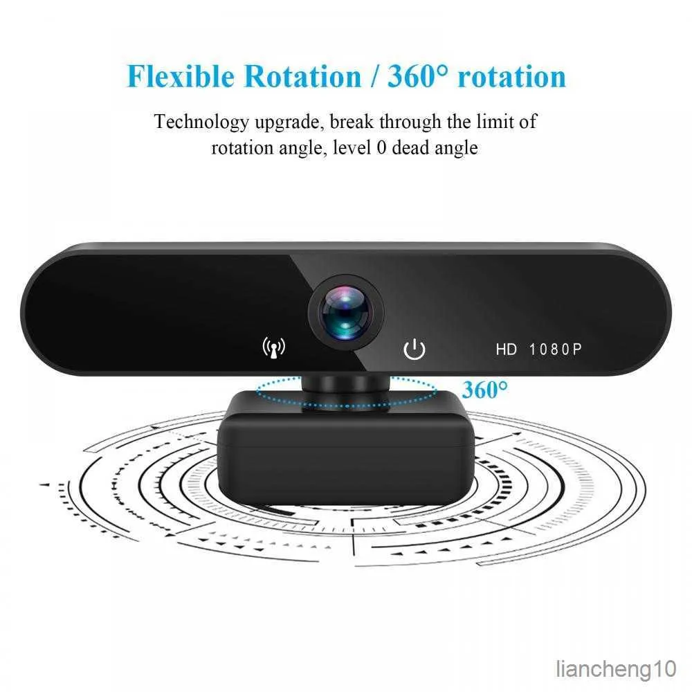 Webcams 1080p Webcam for Live Broadcast Auto Focus For Focuatible High Precision Full 1080p WebCam Web Camera R230728