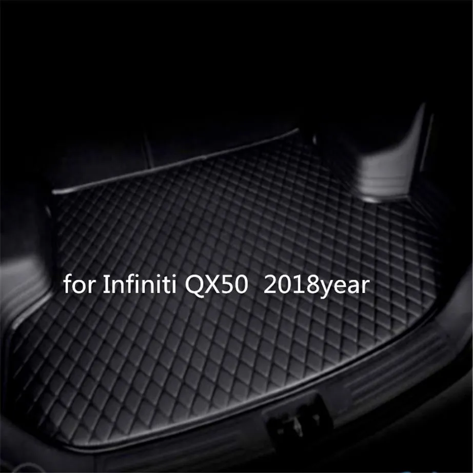 Tappetino per tappetino per bagagliaio in pelle antiscivolo personalizzato adatto per Infiniti QX50 2018anno tappetino antiscivolo per auto296A