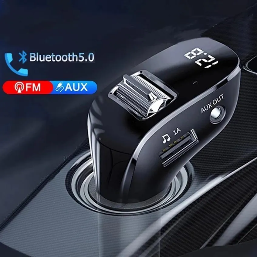 FM Sändare Wireless Bluetooth 5 0 Radio Modulator Kit USB Car Charger Hands Aux Audio Mp3 Player259U