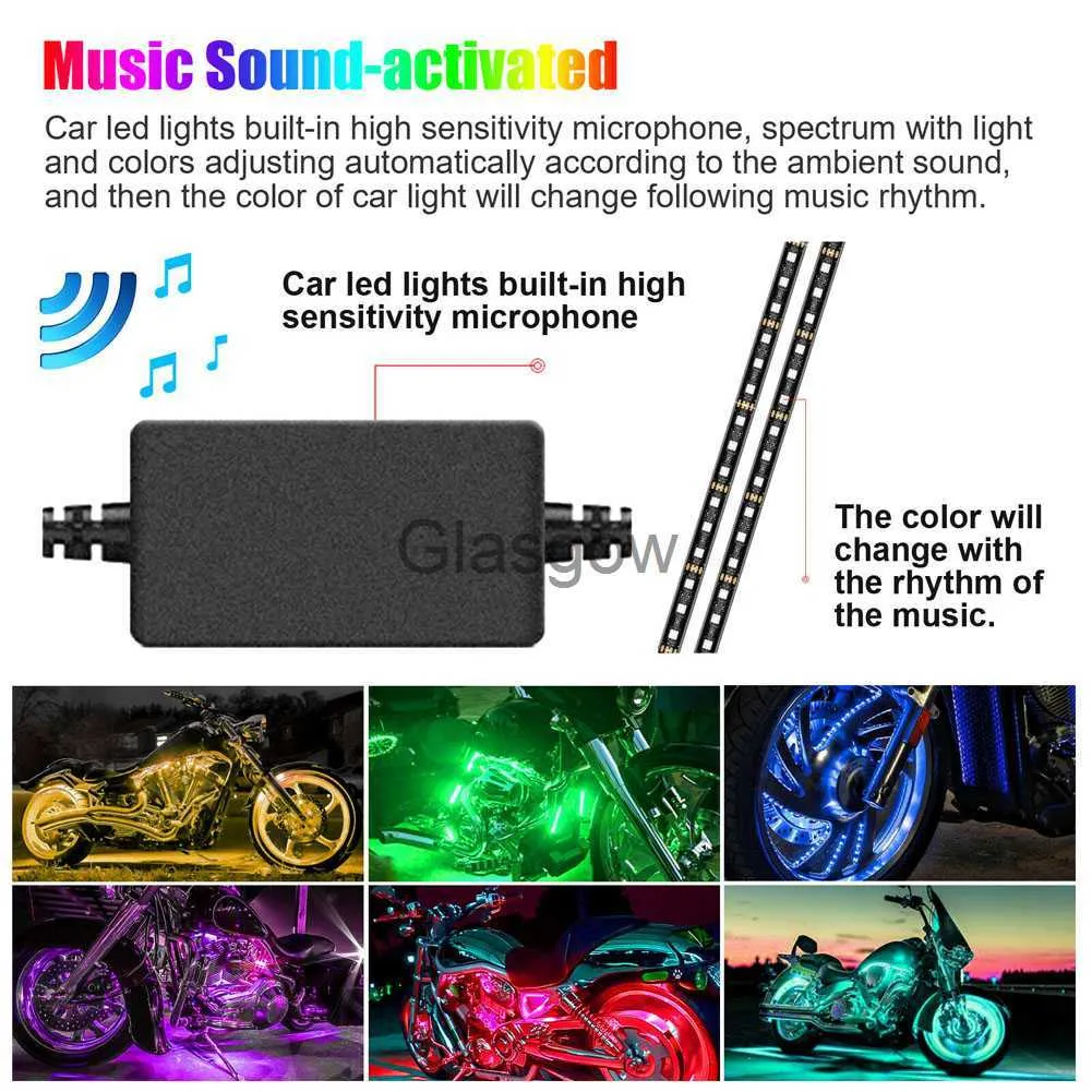 オートバイ照明防水DC 12V Moto RGB LED RED STRIP CAR MOTOLCYCLEの