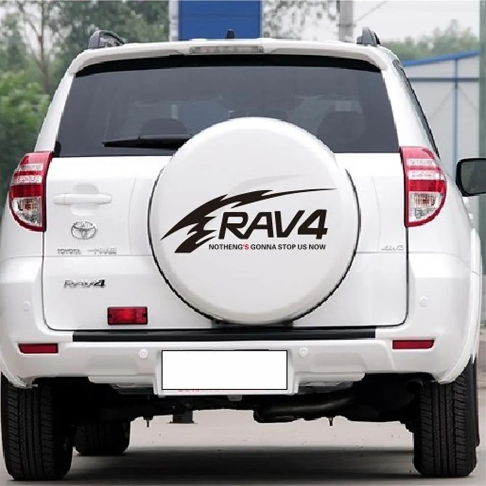 Pour Toyota Autocollants De Voiture Réfléchissant RAV4 Couverture De Pneu De Secours Decals276L