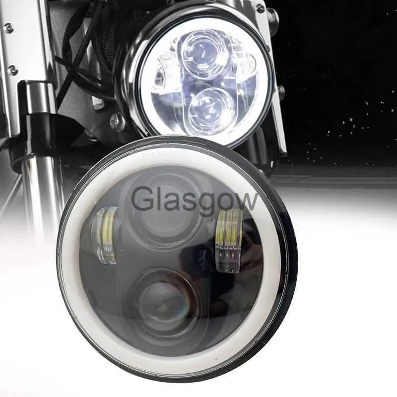Faro per illuminazione moto Proiettore per moto da 575 pollici moto Led Halo Headlight x0728