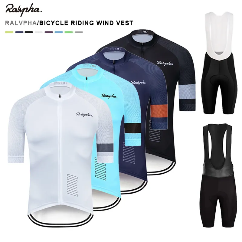 Cykeltröja sätter Ralvpha Cycling Jersey Set Mäns Raphaing Cycling Clothing Summer MTB Bike Suit Cykelcykelkläder Ropa Ciclismo Hombre 230727
