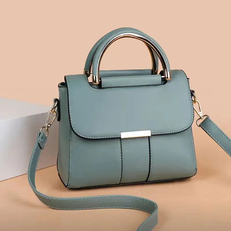 Nuevo bolso de hombro cruzado con textura de cuero a la moda para mujer, bolso de moda de color sólido para mujer, bolso simple de gran capacidad