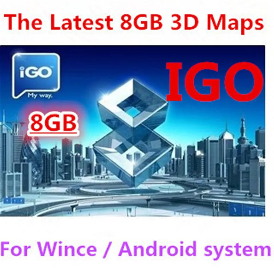 CAR GPS 8GB SD TFメモリカードのIGOマップCAR IGO PRIMO GPS NAVIGATORマップ