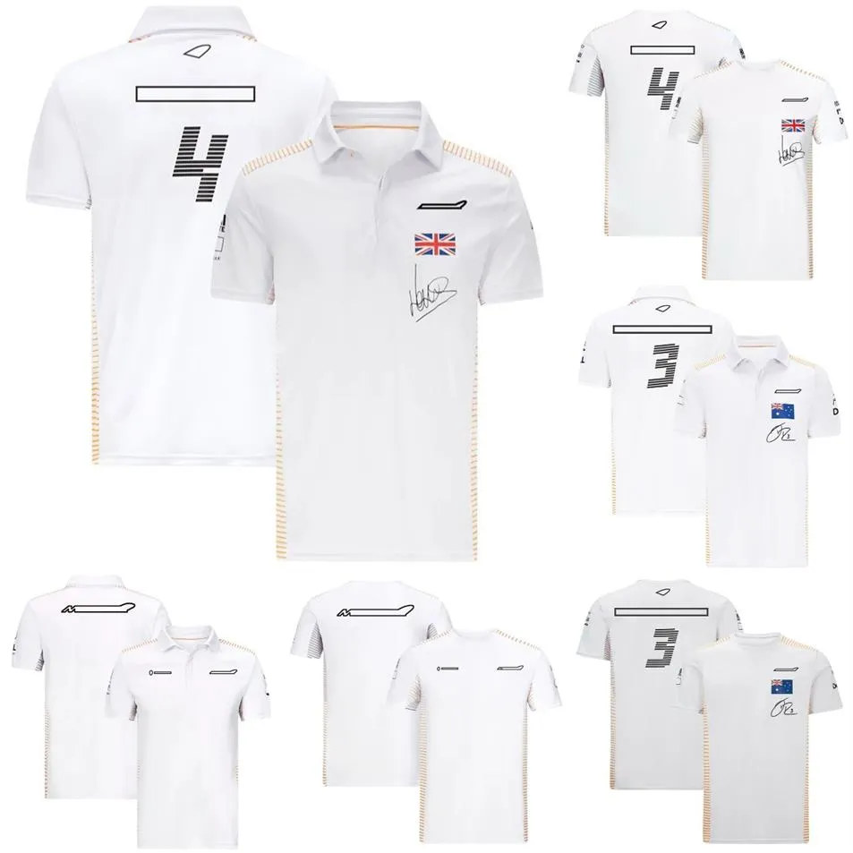 F1 Team Polo Shirt T-shirt Summer Formel 1 Driver Kort ärm T-shirt Ny F1 Racing Men Kvinnor överdimensionerade t-shirts utomhuströja225y