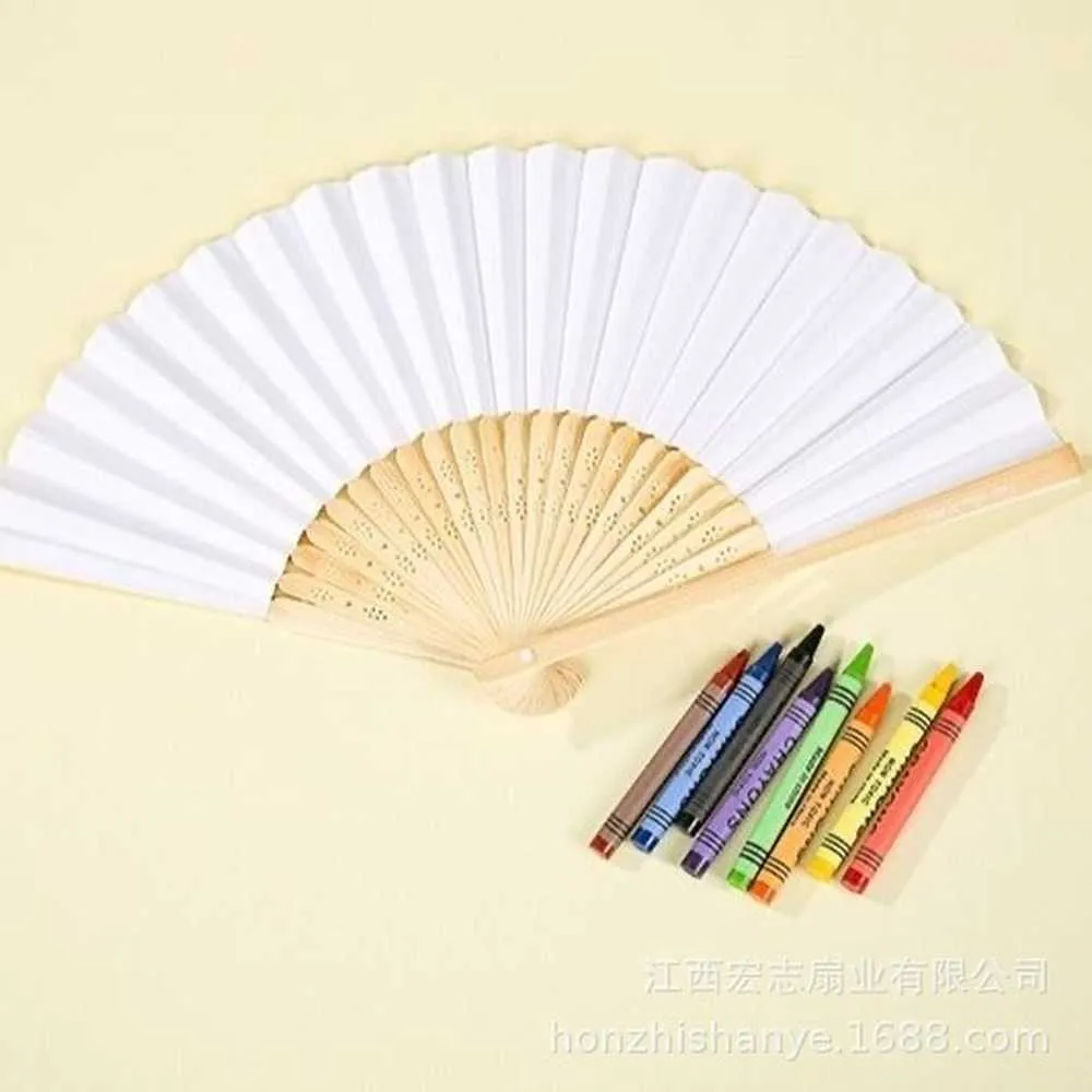 Chinese Style Products Personalized Folding Paper Hand Fan Fold Vintage Paper Fans Wedding Party Favors Baby Shower Gift Wedding decoration fan