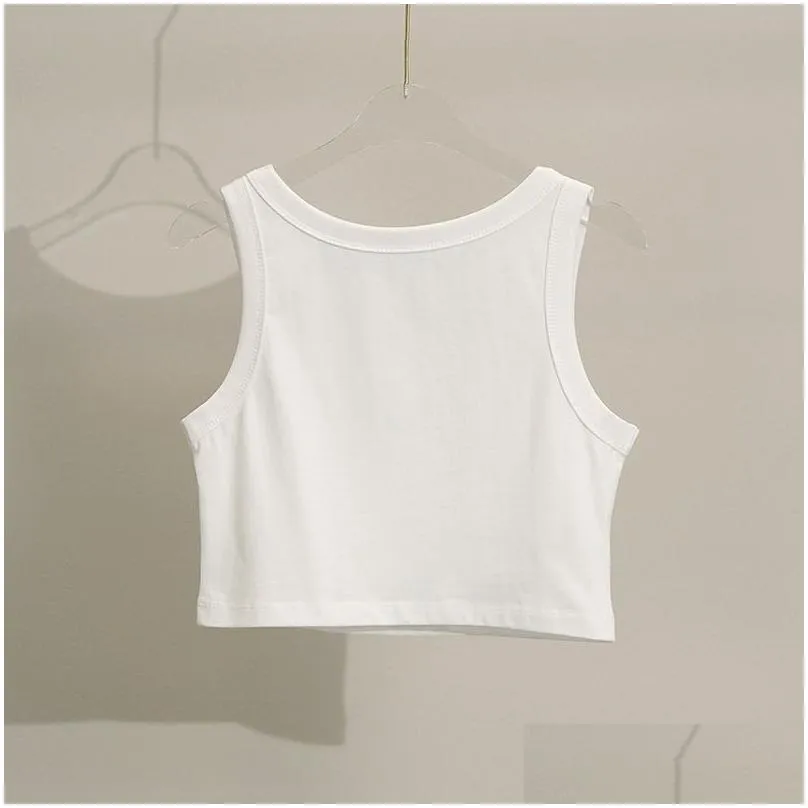 women white pra summer tshirt tops tees tank top embroidery sexy off shoulder white black crop top casual sleeveless top shirts luxury designer solid color