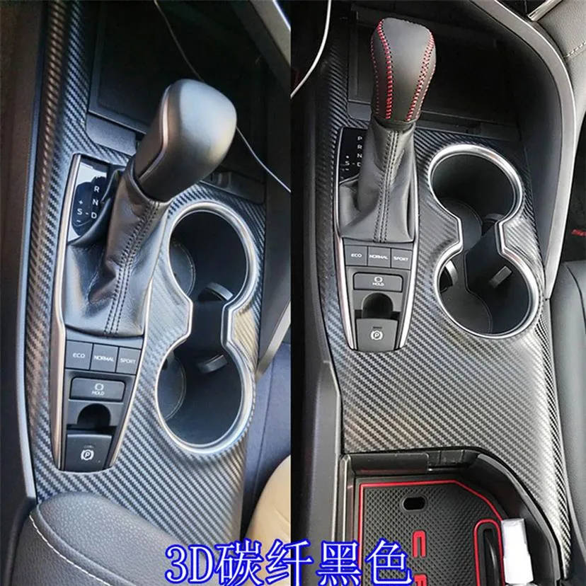För Toyota Camry XV60 2017-2019 Interior Central Control Panel Door Handle 5dCarbon Fiber Stickers Decals Car Styling Accessorie301H