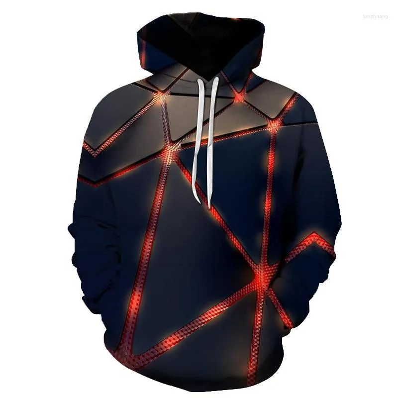 Blue Geometric 3D Plaid Hoodie For Men Loose Fit Casual Sportswear For  Spring And Autumn Streetwear From Taozhuang, $13.57