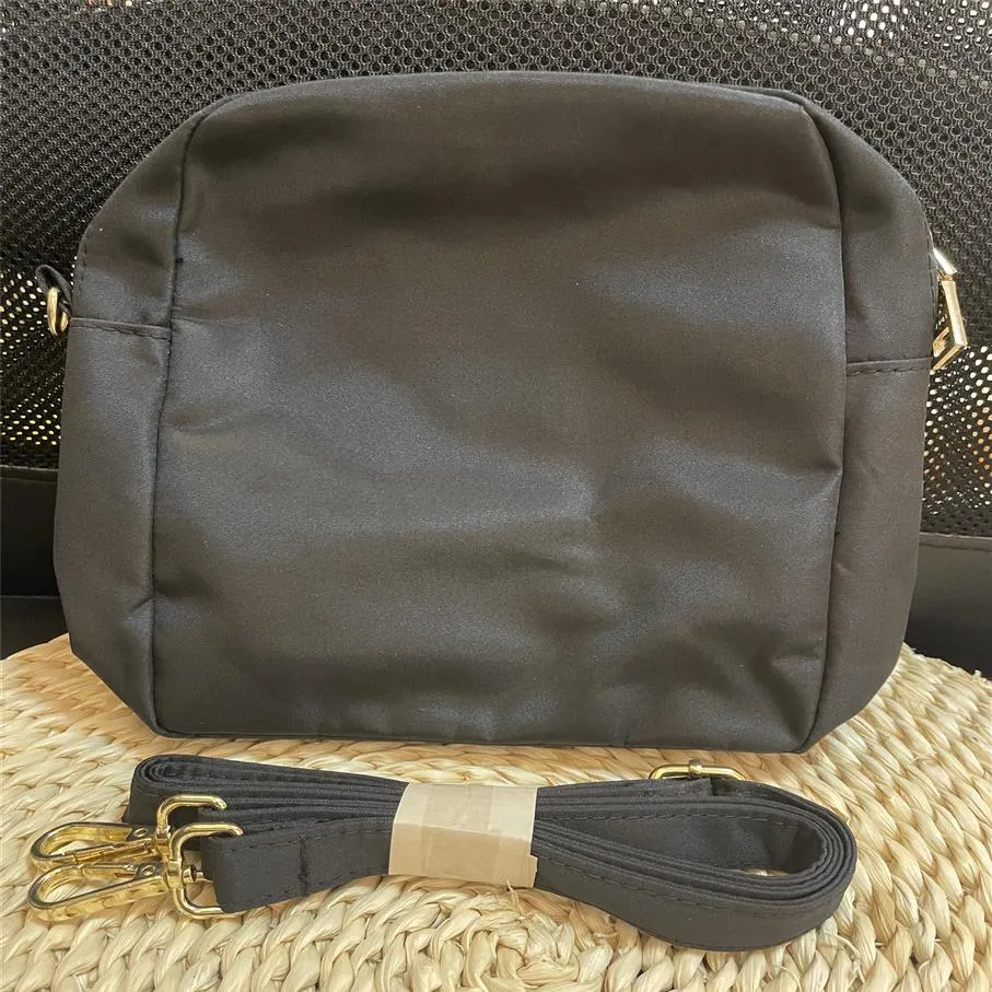 Moda bolsa de armazenamento quadrada preta de boa qualidade lantejoulas padrão branco bolsa de ginástica com bolsa de alça bolsa de lavagem de lona feminina maquiagem cosmética 258D