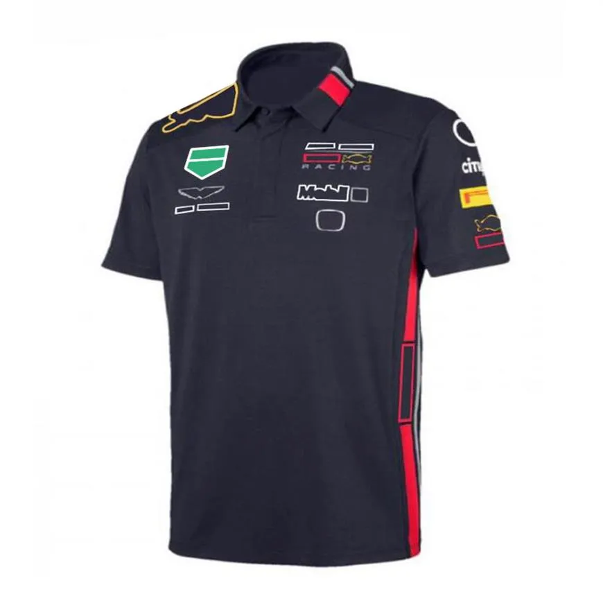 F1 Formula One Fan Fans с короткими рукавыми рубашками Polo Рубашки Car Culture Team Team Совместные совместные футболки с отворотом в вершине могут быть CU290Q