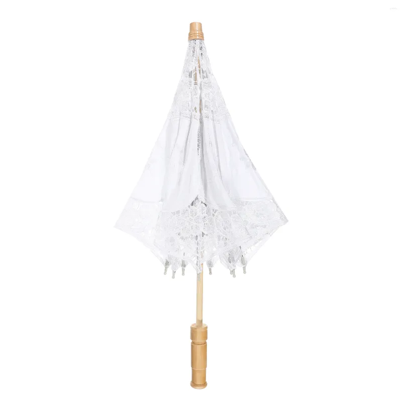 Paraplu's Decoratieve Paraplu Geborduurd Duidelijke Bruiloft Bruid Decoratie Handgemaakte Po Pografie Prop