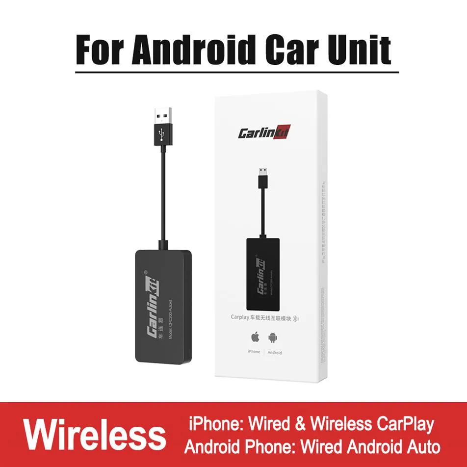 Wireless CarPlay Adapter Wireless Android Auto Dongle per modificare lo schermo Android Car Ariplay Smart Link IOS14271c