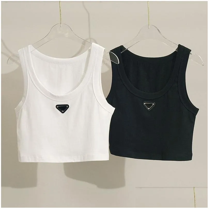 women white pra summer tshirt tops tees tank top embroidery sexy off shoulder white black crop top casual sleeveless top shirts luxury designer solid color