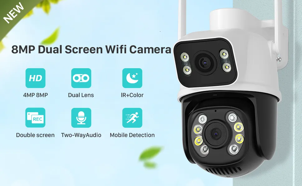 IMOU-cámara de seguridad con bombilla, dispositivo de vigilancia CCTV 2 en  1, 3MP/5MP, 3K, QHD, wifi, habla bidireccional