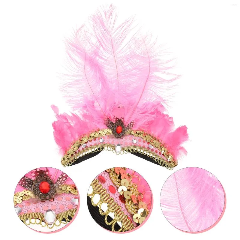 Bandanas Christmas Headband Party Headdress Makeup Headbands Carnival Feathers Stage Hair Wedding Hat