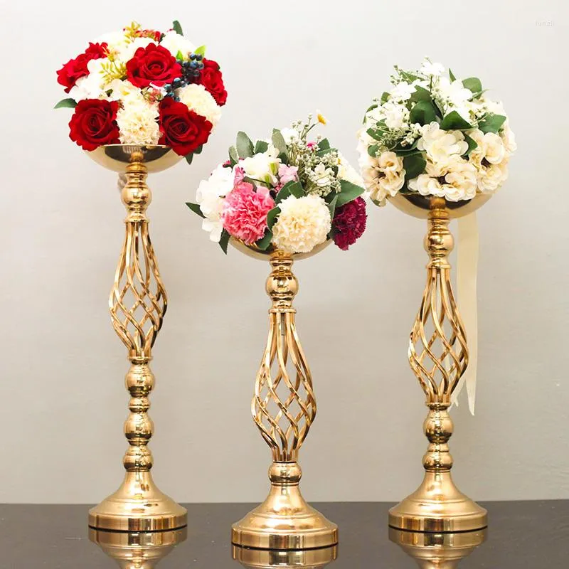 Candle Holders Wedding Props Gold Decoration Candlestick El Welcome Living Room Table Flower Arrangement