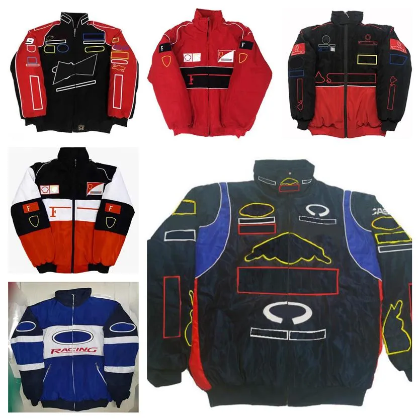 Spot New F1 Racing Jacket Full Embroidery Logo Team Cotton Padded Jacket237a
