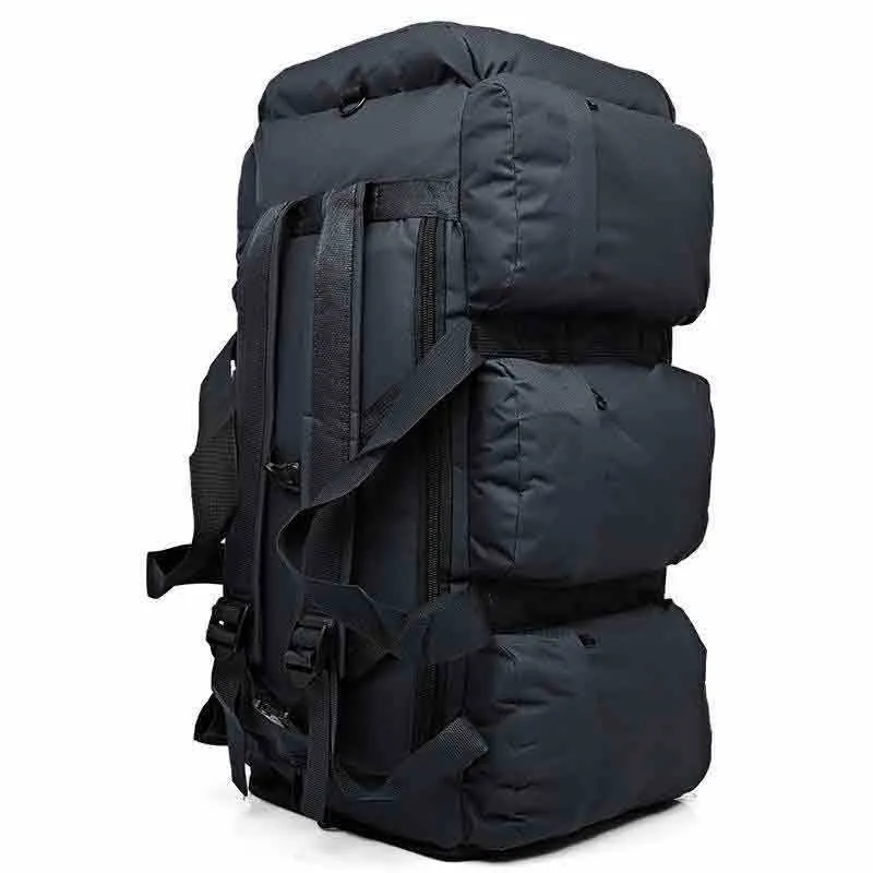 100L Camo Tactical Backpack - Waterproof Hiking & Camping Rucksack With  Multiple Pockets