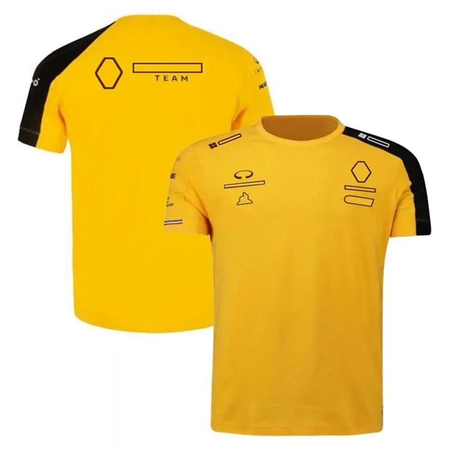 2022 nouveau costume de course de l'équipe F1 hommes et femmes col rond pilote T-shirt décontracté à manches courtes haut à séchage rapide peut être personnalisé2096