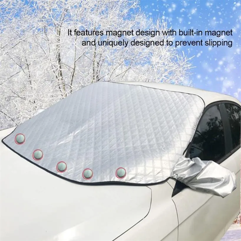 Słońce Sunshade Automobile zagęszcza okładka przednia przedszkola Snow Sun Waterproof Protector Przód przedniej szyby 296a