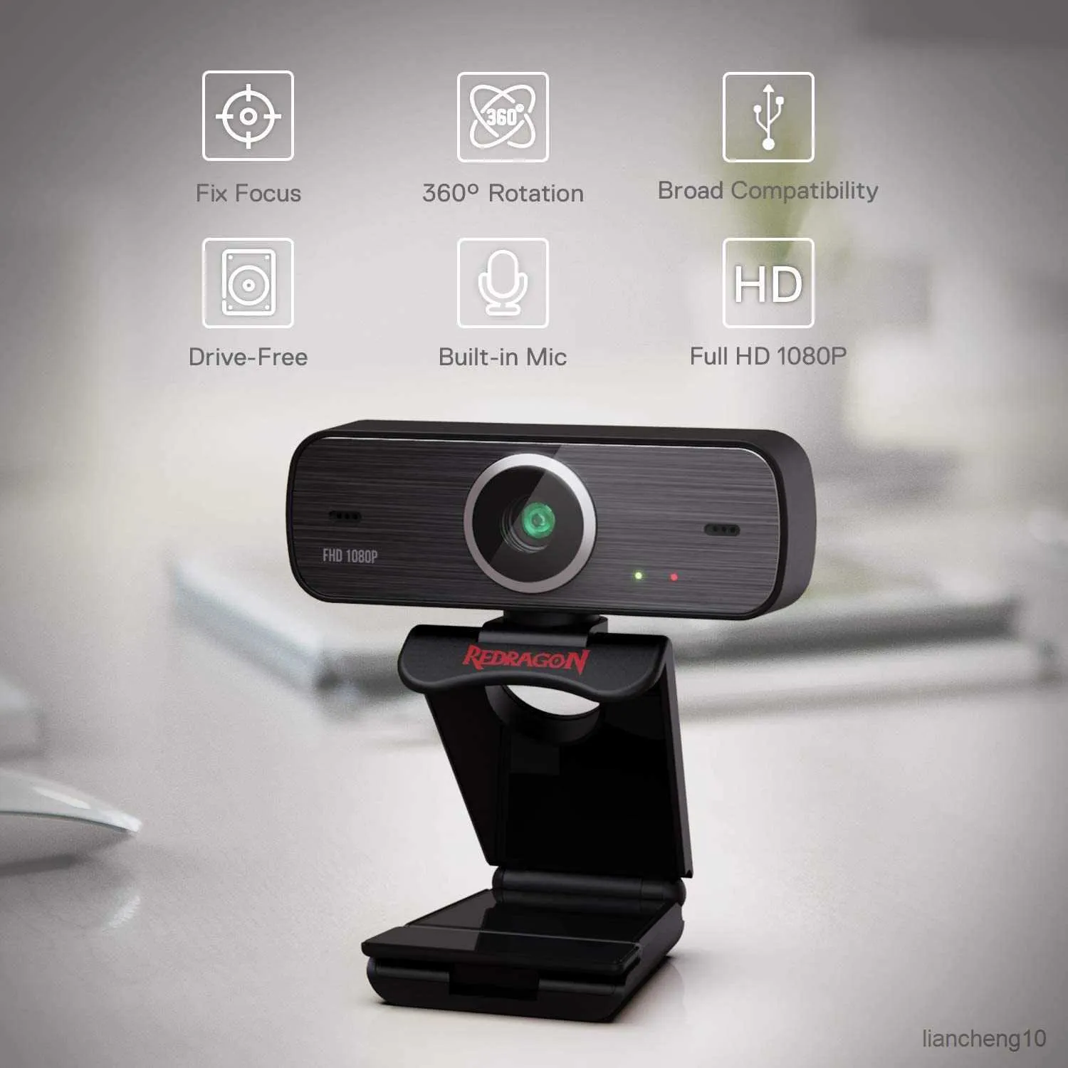 Webcams Webcam Microfoon 1920 1080P Web Camera voor Desktop Game PC R230728