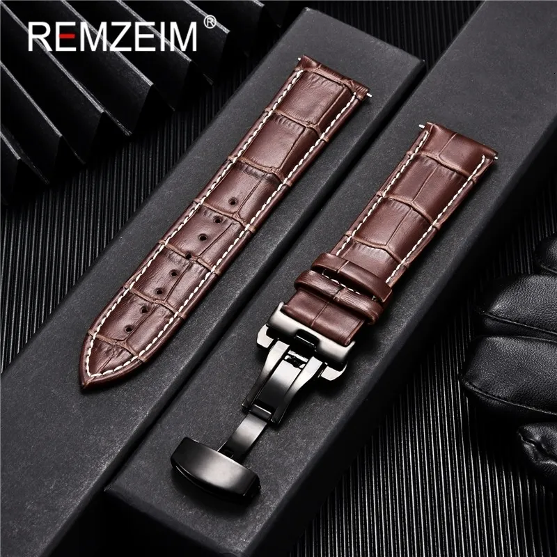 Correas De Reloj De Cuero Genuino Correa De Reloj De Piel De Becerro Para  Hombres Y