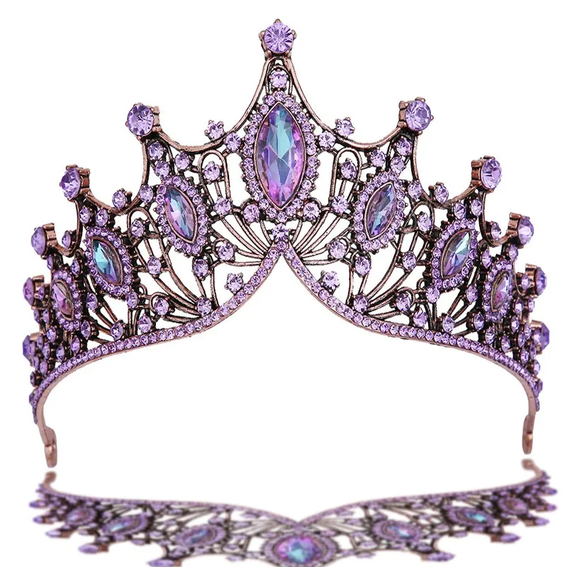 Diademi e corone da sposa in cristallo Accessori per capelli da sposa Gioielli per capelli da sposa Copricapo da sposa con strass Tiara