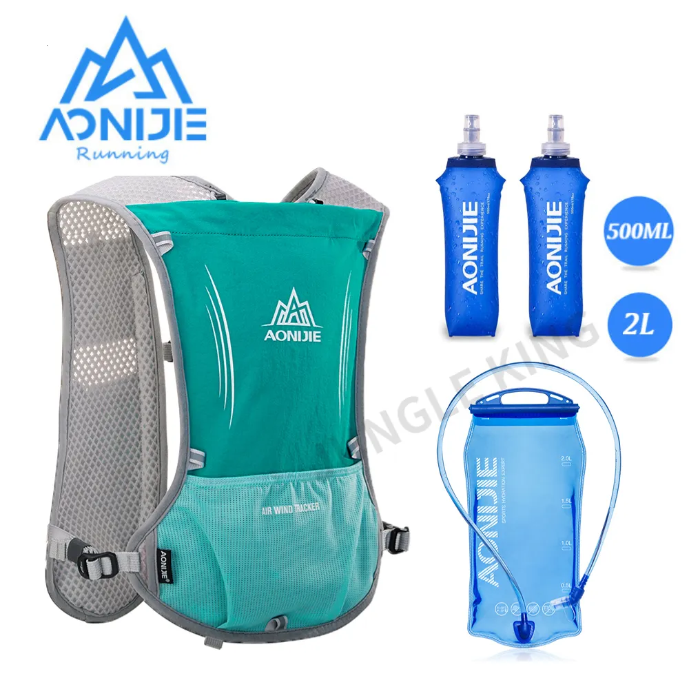 Borse Outdoor AONIJIE E913S 5L Hydration Pack Zaino Zaino Gilet per 2L Vescica d'acqua Escursionismo Corsa Maratona Sport Borraccia 230727