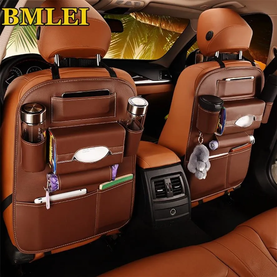 Nuova custodia per sedile posteriore per auto Borsa organizer universale in pelle PU Scatola portaoggetti multifunzione Stivaggio Riordino Tasca Auto Styling266l