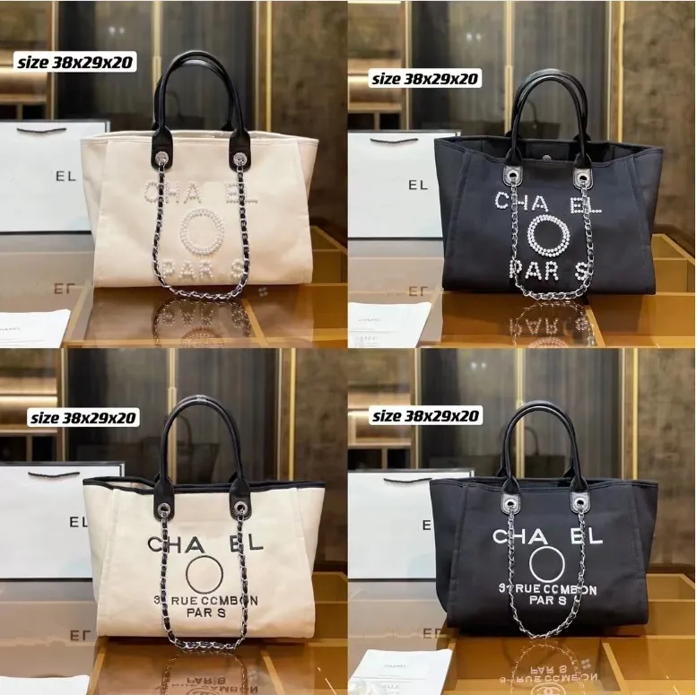 Designer Handbag Autumn And Winter New Bag Women's Bag Black Bag Mixed Fiber Bag Pearl Logo Handbag Beach Bag A66941 B03181 94305 Multiple Styles And Colors